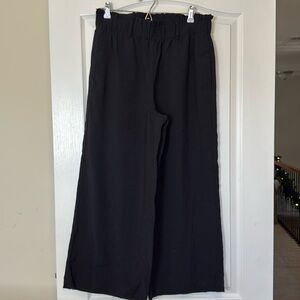 Ann Taylor Pull On Paperbag Waistband Pants Black Large
